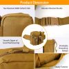 Tactical Waist Bag Utility Pouch Military Hiking Belt Bag w/ Water Bottle Pouch For Fishing Mountaineering Camping Hunting Running Outdoor